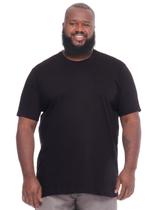 Camiseta Plus Size Lisa Masculina Básica Algodão Preta