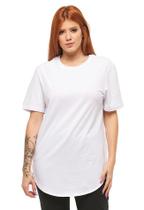 Camiseta Plus Size Longline Feminina Oversized Manga Curta Camiseta Plus Size Longline Feminina Oversized Manga Curta