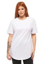 Camiseta Plus Size Longline Feminina Oversized Manga Curta