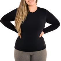 Camiseta Plus Size Manga Longa Feminina Com Proteção UV Selene Camiseta Plus Size Manga Longa Feminina Com Proteção UV Selene