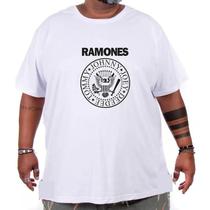 Camiseta Plus Size Masculina Estampa Ramones - G1 ao G4 Camiseta Plus Size Masculina Estampa Ramones - G1 ao G4