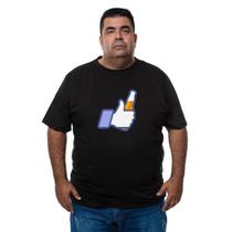 Camiseta Plus Size Masculina Tamanho Especial Algodao Com Abridor De Garrafa Integrado