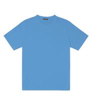 Camiseta Plus Size Meia Malha Maquinetada Diametro Azul