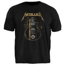 Camiseta Plus Size Metallica Stamp Unissex Rock e Estilo com Conforto