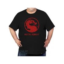 Camiseta Plus Size Mortal Kombat Raiden Liu Kang Scorpion