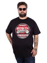 Camiseta Plus Size Motorcycle Highway Preta.