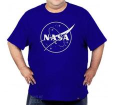 Camiseta Plus Size Nasa Logo Astronomia Tecnologia Nerd Geek - king of Geek