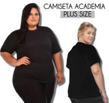 Camiseta Plus Size Poliéster Feminina Roupa Mulher Academia
