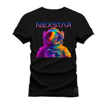 Camiseta Plus Size Premium Confortável Estampada Nexstar Plan Foguete