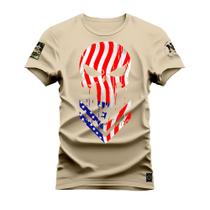 Camiseta Plus Size Premium Estampada Algodão 30.1 American Star