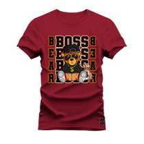 Camiseta Plus Size Premium Estampada Algodão 30.1 Boss Chave