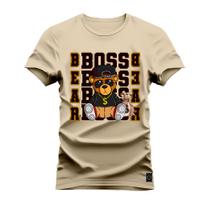 Camiseta Plus Size Premium Estampada Algodão 30.1 Boss Chave