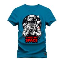 Camiseta Plus Size Premium Estampada Algodão 30.1 I need My Space