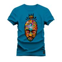 Camiseta Plus Size Premium Estampada Algodão 30.1 Rapper Shakur King