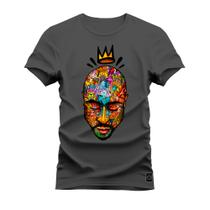 Camiseta Plus Size Premium Estampada Algodão 30.1 Rapper Shakur King