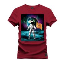 Camiseta Plus Size Premium Estampada Nasa Lua