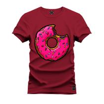 Camiseta Plus Size Premium Estampada Rosquinha Mordinha