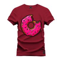 Camiseta Plus Size Premium Estampada Rosquinha Mordinha