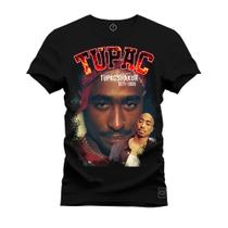Camiseta Plus Size Premium Estampada Tupac Drugs