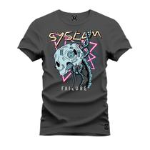 Camiseta Plus Size Premium Malha Confortável Estampada Sylesm