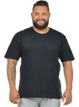 Camiseta Plus Size Preto Gola Redonda Tamanho Grande Camiseta Plus Size Preto Gola Redonda Tamanho Grande