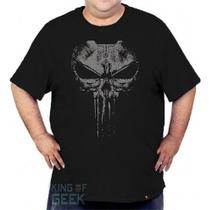 Camiseta Plus Size Punisher Caveira Justiceiro Camisa Grande