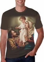 Camiseta plus size Religiosa Católica Sagrada Família CTF2428 - Evangelizar