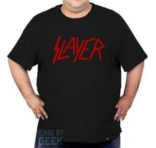 Camiseta Plus Size Slayer Camisa Banda Metal Blusa Rock