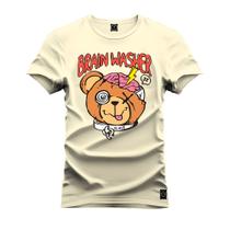 Camiseta Plus Size T-Shirt 100% Algodão Estampada Durável Brain Walsher