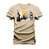 Camiseta Plus Size T-Shirt Algodão 100% Algodão Nyc History