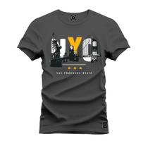 Camiseta Plus Size T-Shirt Algodão 100% Algodão Nyc History