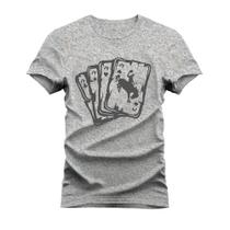 Camiseta Plus Size T-Shirt Algodão Gola Redonda Confortável Cartas