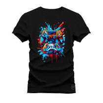 Camiseta Plus Size T-Shirt Algodão Premium 30.1 Game Port