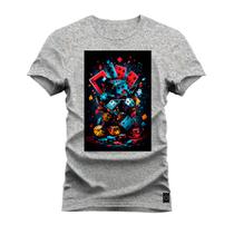 Camiseta Plus Size T-Shirt Algodão Premium 30.1 Jogos E Dados