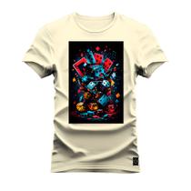 Camiseta Plus Size T-Shirt Algodão Premium 30.1 Jogos E Dados