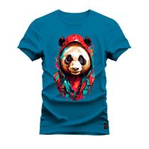 Camiseta Plus Size T-Shirt Algodão Premium 30.1 La Panda Moleta