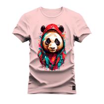 Camiseta Plus Size T-Shirt Algodão Premium 30.1 La Panda Moleta