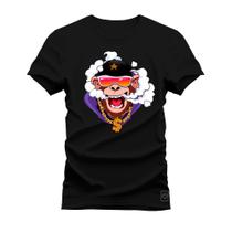 Camiseta Plus Size T-Shirt Algodão Premium 30.1 Monkey Fumaça