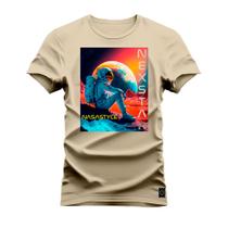 Camiseta Plus Size T-Shirt Algodão Premium 30.1 Nasa Style