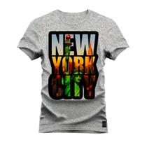 Camiseta Plus Size T-Shirt Algodão Premium 30.1 New York Abertura Camiseta Plus Size T-Shirt Algodão Premium 30.1 New York Abertura