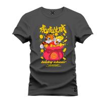 Camiseta Plus Size T-Shirt Algodão Premium 30.1 Tigrinho Rouba seu Money