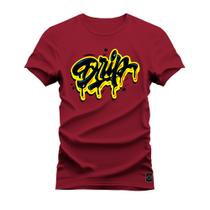 Camiseta Plus Size T-Shirt Algodão Premium Estampada Drip