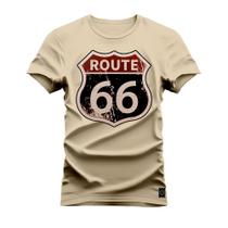 Camiseta Plus Size T-Shirt Algodão Premium Estampada Route Placa