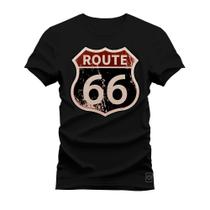 Camiseta Plus Size T-Shirt Algodão Premium Estampada Route Placa