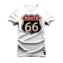 Camiseta Plus Size T-Shirt Algodão Premium Estampada Route Placa