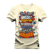 Camiseta Plus Size T-Shirt Algodão Premium Estampada Skill To Win