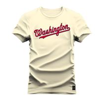 Camiseta Plus Size T-Shirt Algodão Premium Estampada Washington