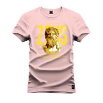 Camiseta Plus Size T-Shirt Algodão Premium Estampada Zeus Rei