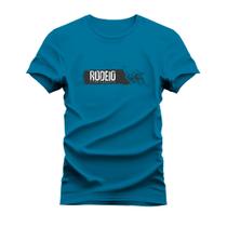 Camiseta Plus Size T-Shirt Algodão Tecido Macio Rodeio Country