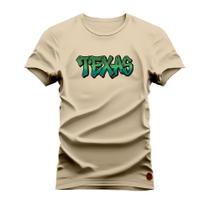 Camiseta Plus Size T-Shirt Algodão Tecido Macio texas Grad